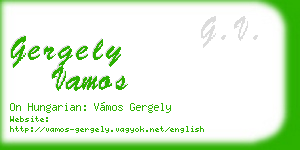 gergely vamos business card